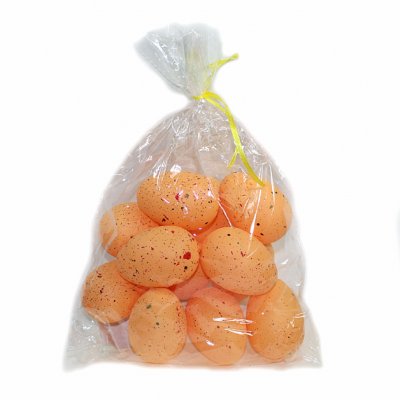 12 Plastikeier orange 6cm