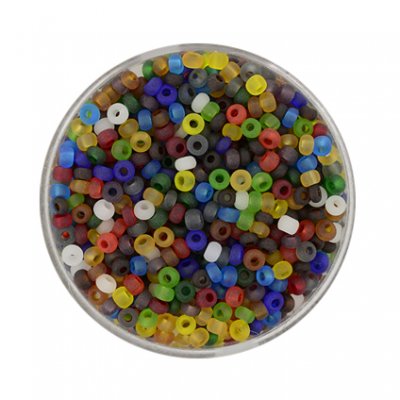 Rocailles bunt matt 2,6mm 17g Dose