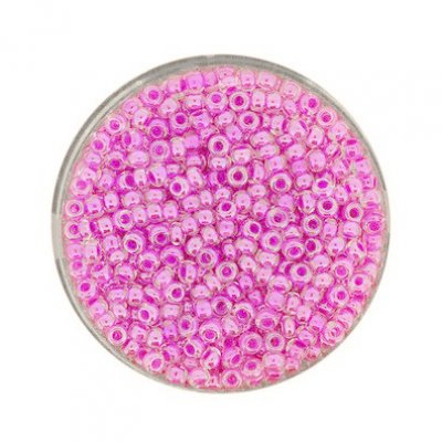 Rocailles rosa Farbeinzug 2,6mm 17g Dose