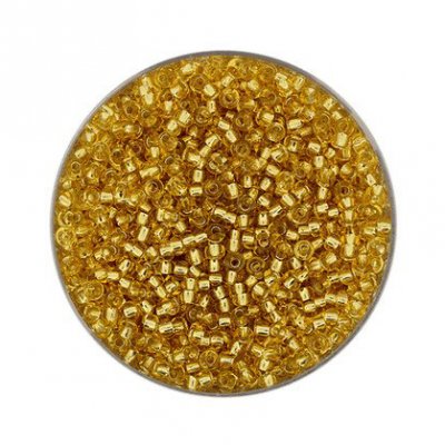 Rocailles 2,6mm gold Goldeinzug