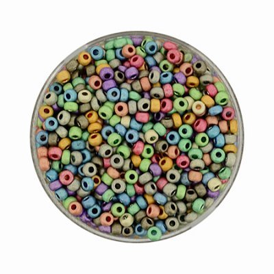 Rocailles bunt metallic matt 2,6mm 17g Dose