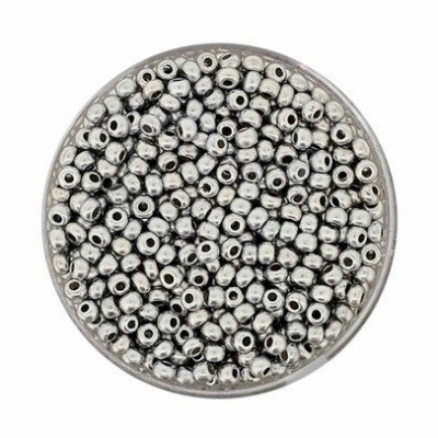 Rocailles silber metallic matt 4,5mm 17g Dose