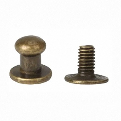 Knopfniete Schraubniete Sattelniete bronze 6mm