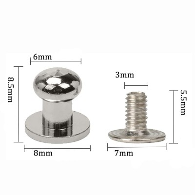 Kopfniete zum Schrauben silber 6mm