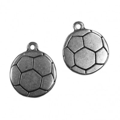 Metallanhänger Fussball 27mm silber