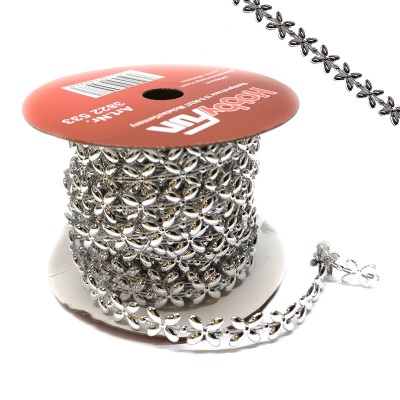 Schmuckborte silber Muster