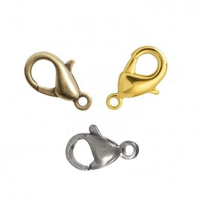 Karabinerhaken 15mm silber bronze gold