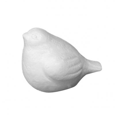 Styropor-Vogel 75mm weiß