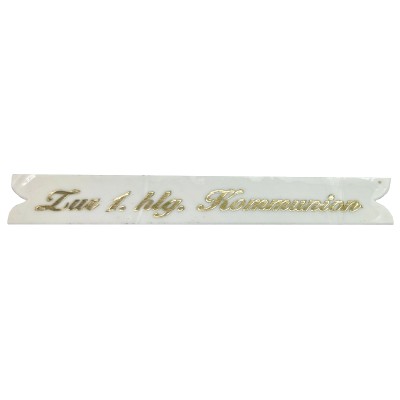 Wachsdekor Zur Kommunion gold 9cm