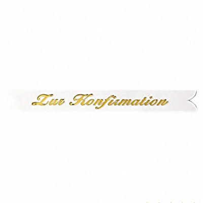 Wachsdekor Zur Konfirmation gold 9cm