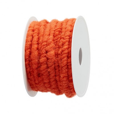 Wollkordel orange 15mm auf Rolle