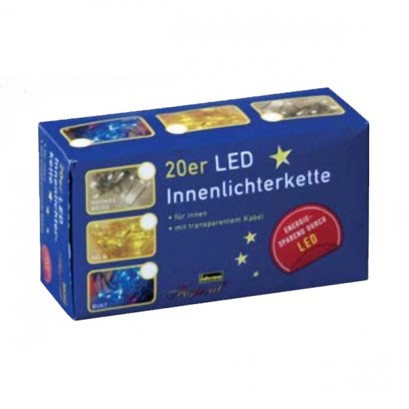 Lichterkette 20 Lampen und Stecker Lichter bunt