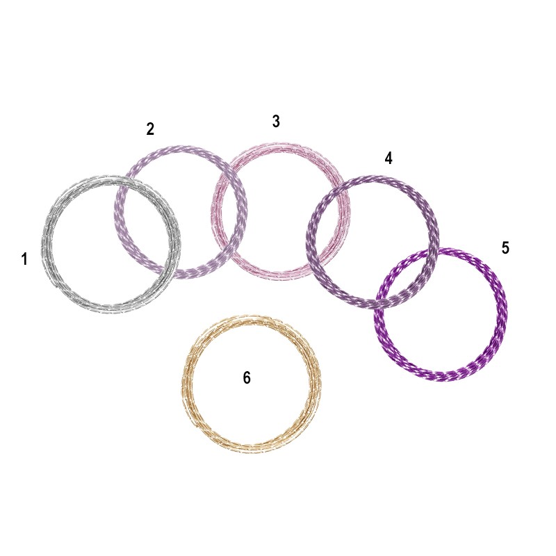 Aludraht Diamant Cut in 2mm Stärke und 2m Länge diverse Farben