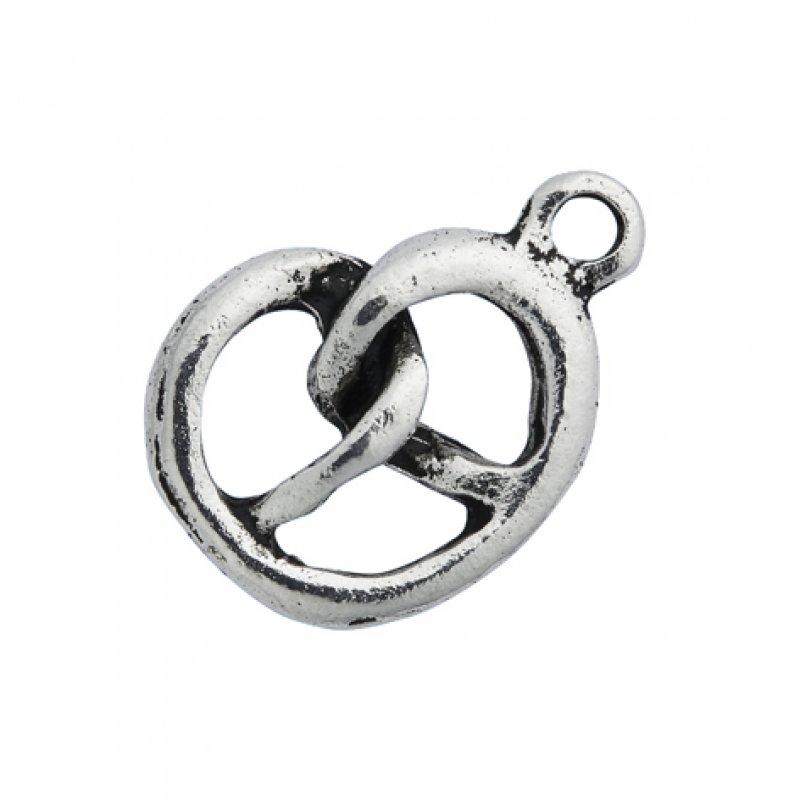 1 Brezelanhänger silber