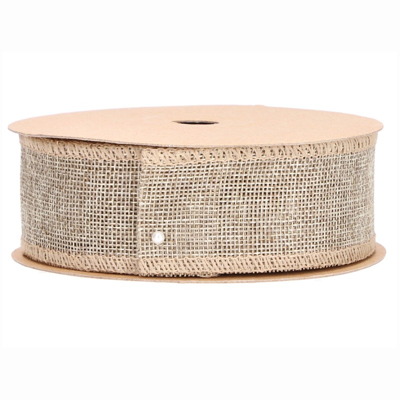 Dekoband 40mm Juteoptik natur Meterware Dekoband 40mm Juteoptik natur Meterware