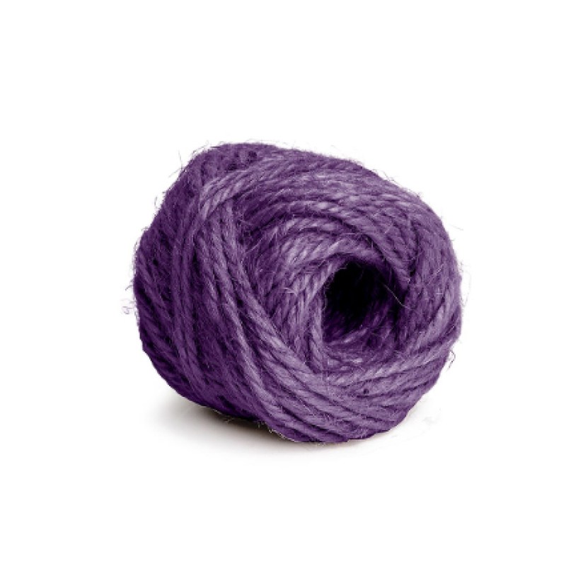 Juteschnur violett 15m Knäuel