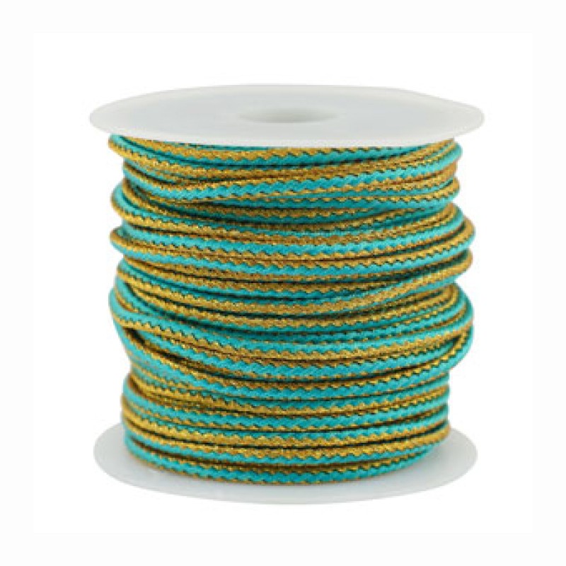 Segelseil türkis-gold 2mm