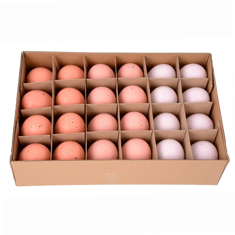 Hühnereier Pastell apricot und rosa 24 Stück