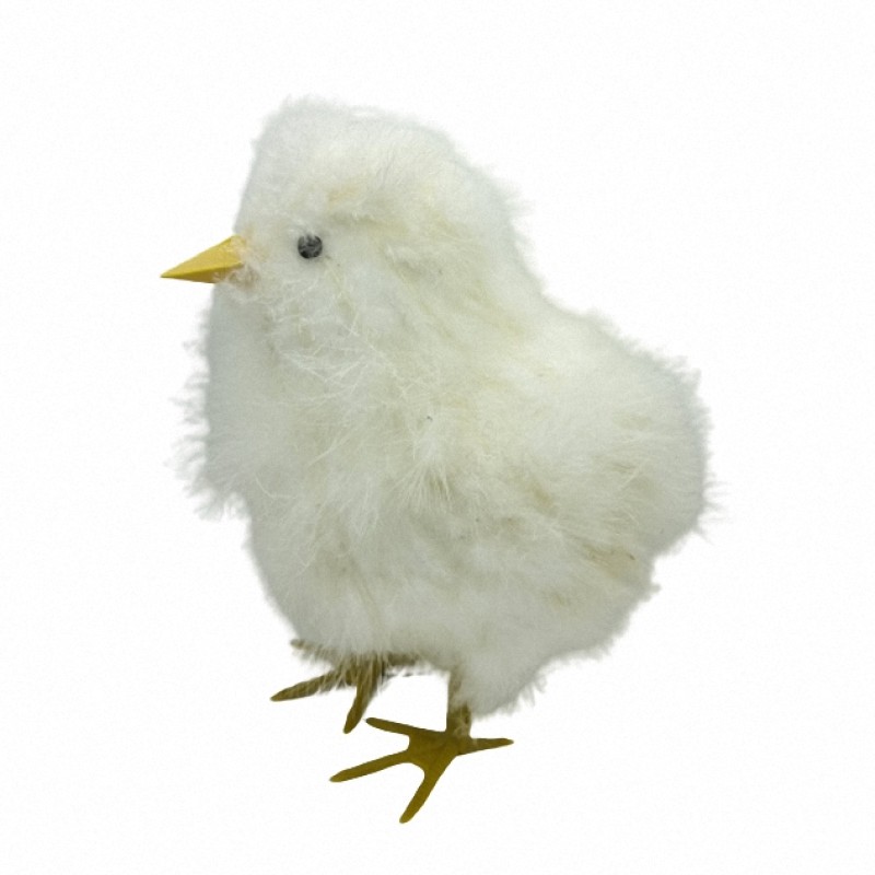 Küken mit Flauschfedern weiß 32cm Küken mit Flauschfedern weiß 32cm