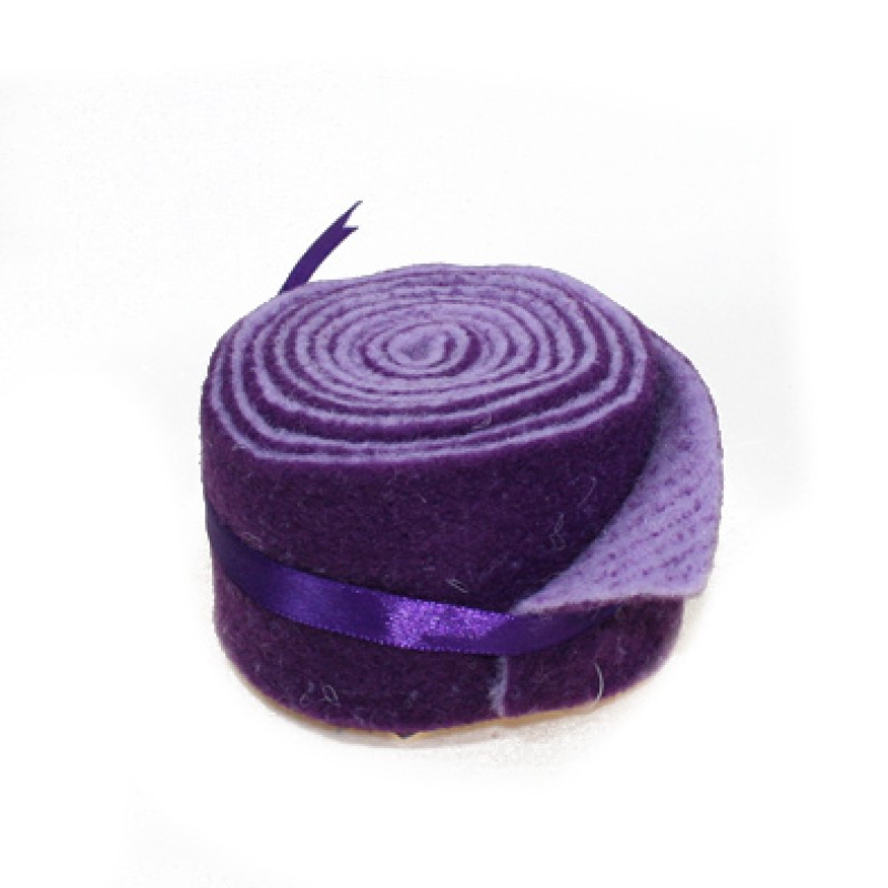 Filzband 5cm violett/weiß DUO auf Rolle 1,5m