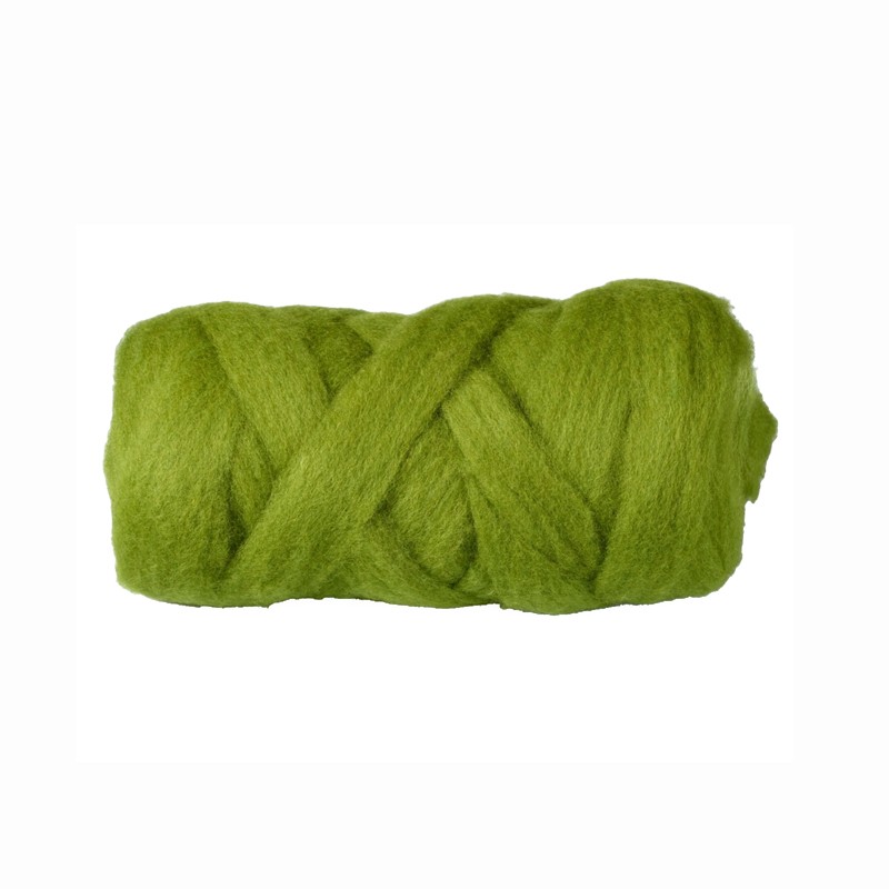 Schafschurwolle Lunte 3-4cm grün 2m