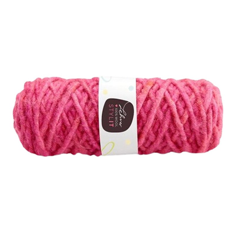 Makramee Garn 5mm gefilzt mit Jutekern pink