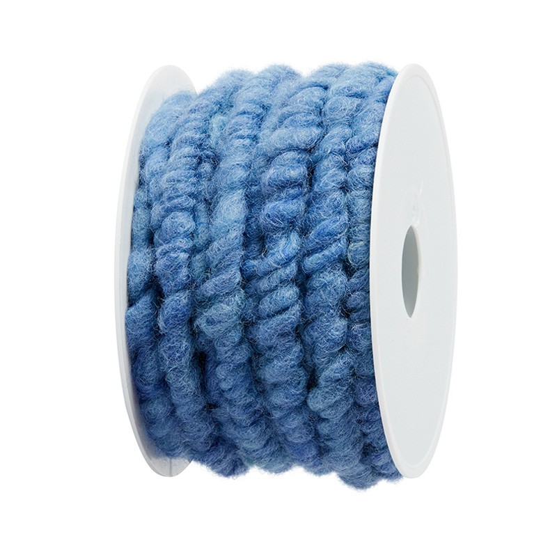 Filzschnur auf Rolle enzianblau in 10mm