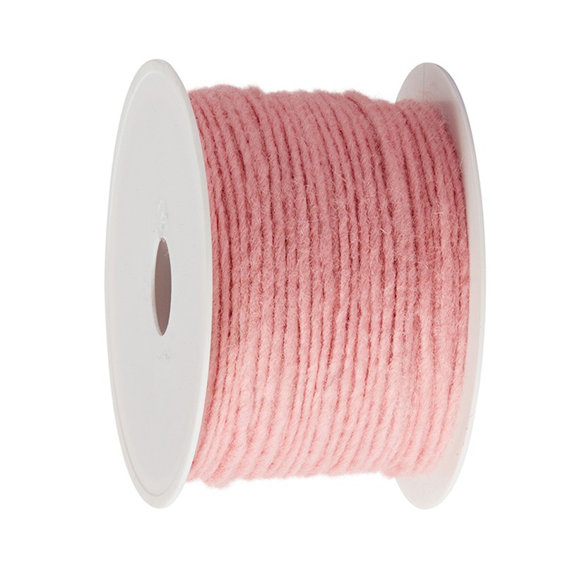 Wollkordel Wolldocht Filzschnur 4mm rosa 1m