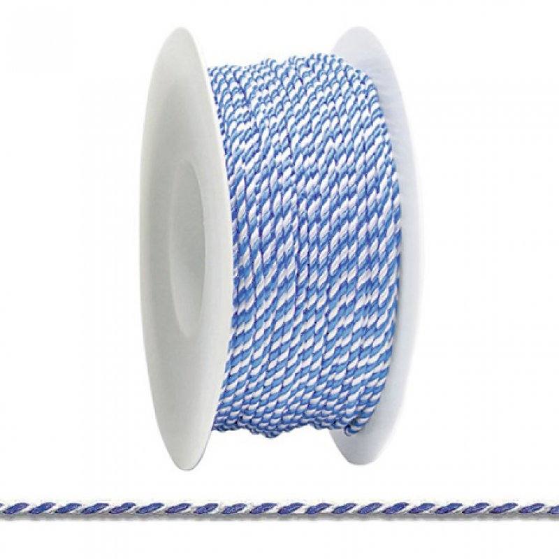 Bäckergarn 2mm blau-weiß Rolle