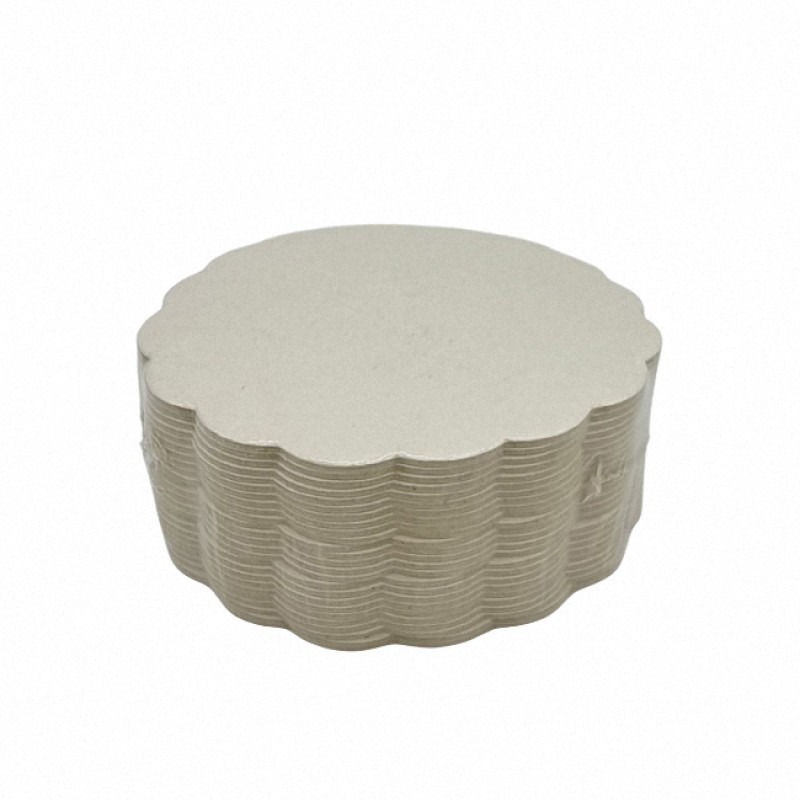 Naturweiße Bierdeckel 25 Stück 10cm Wellenrand