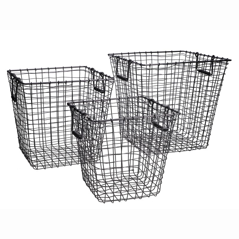 Drahtkörbe im Set 25-36cm schwarz