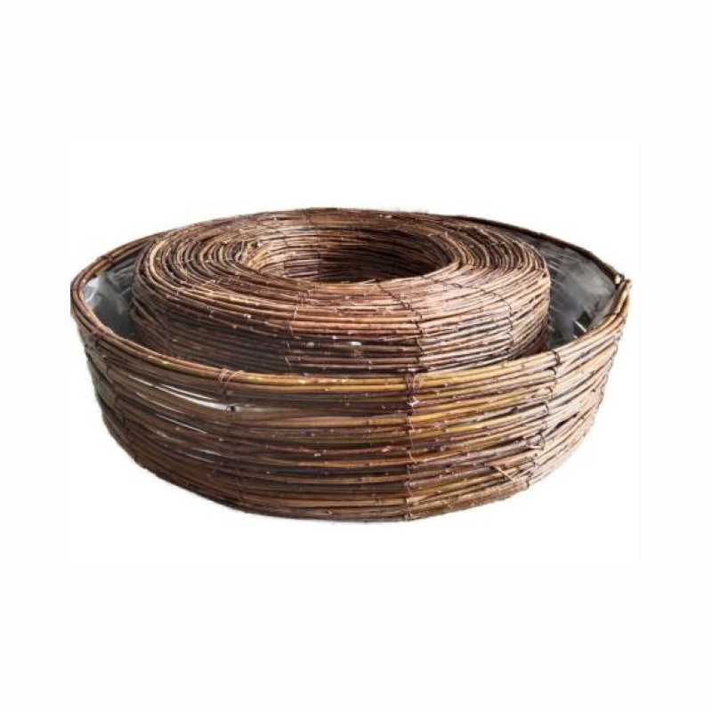 Pflanzringe aus Weide dunkel 50/40cm 2er Set