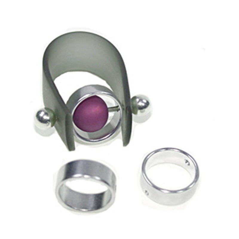 Alukreis als Ring mit Perle