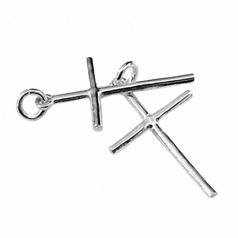 Kreuz Anhänger 26x17mm 925 Sterling Silber