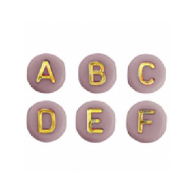 Buchstabenperlen dusty-rose 100 Stück
