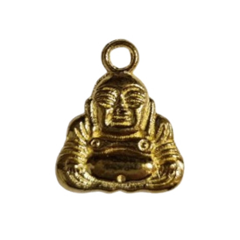 Metallanhänger Buddha gold sitzend