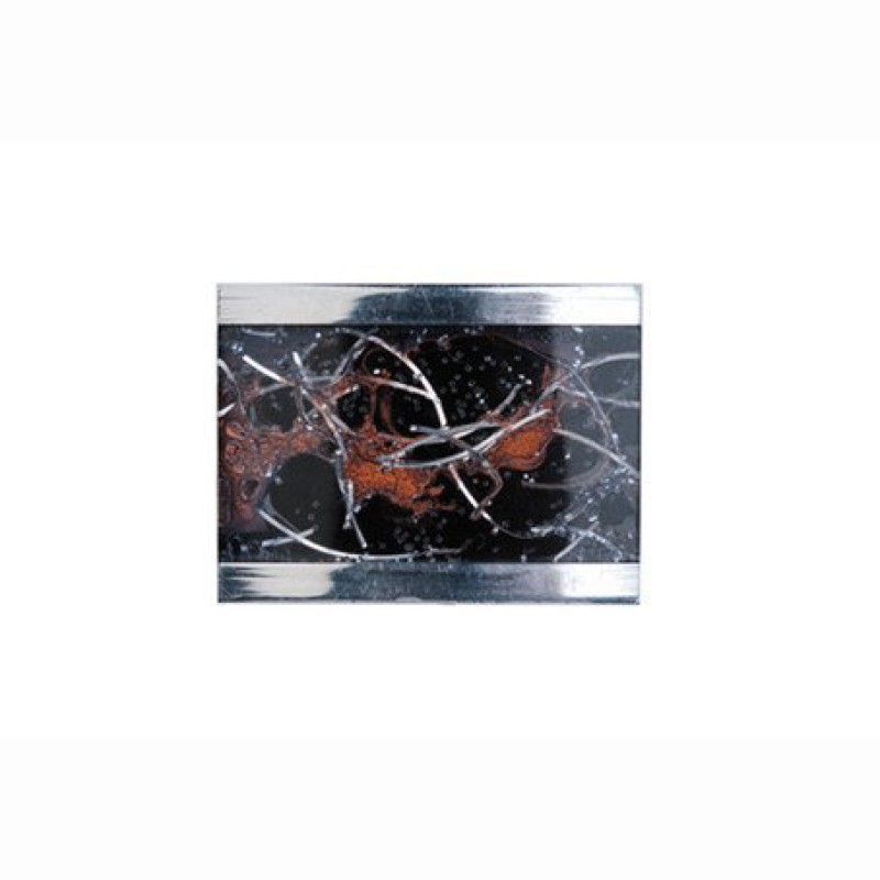 Designerperle mit Flitter in braun/schwarz