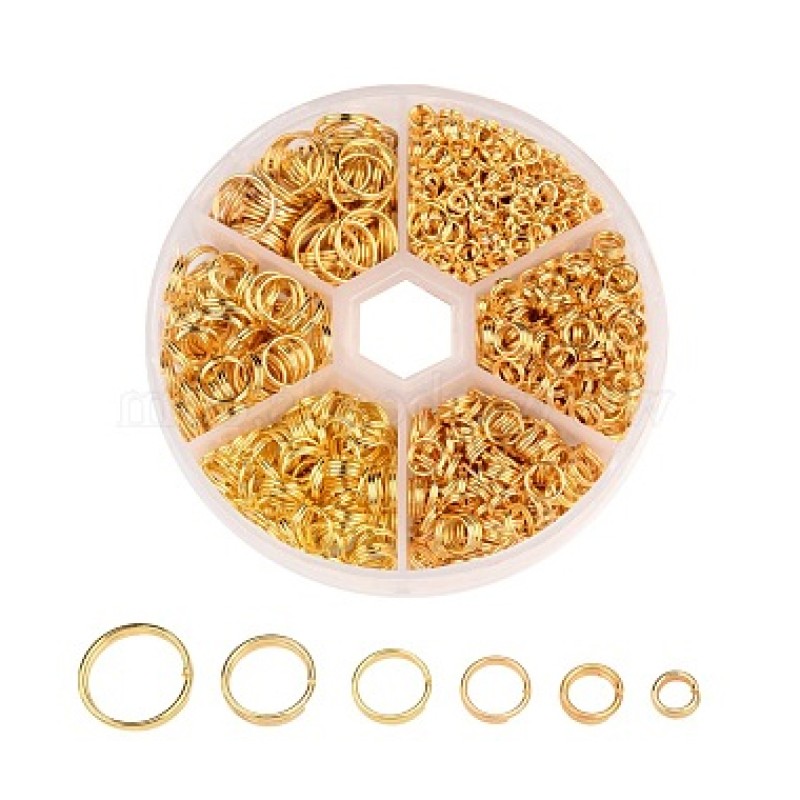 Spaltring gold 4-10mm doppelt