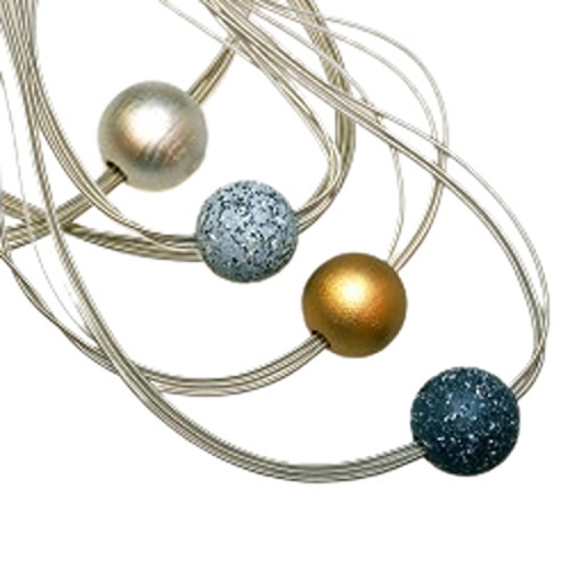 Edelstahlspiralkette mit Kugeln