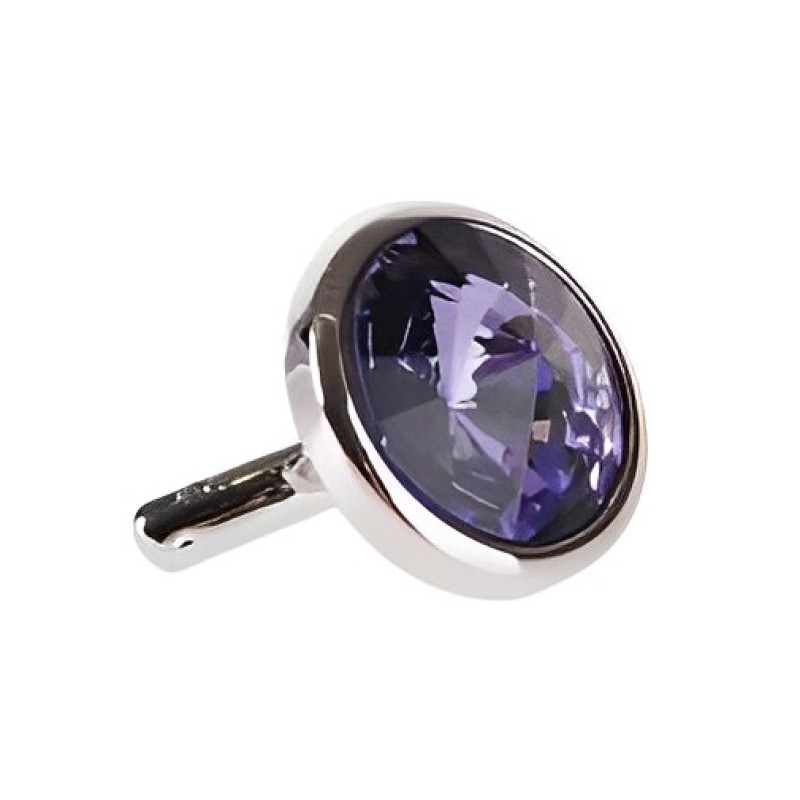 Preciosa Glasschliffperle zum Stecken für PVC-Schläuche violet 14mm