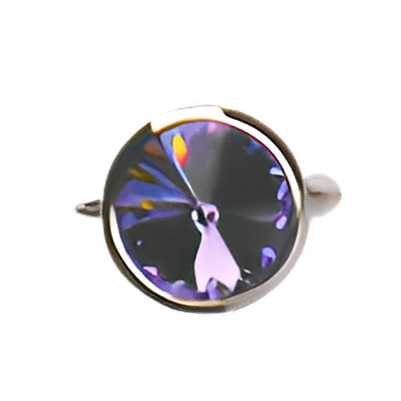 Preciosa Glasschliffperle zum Stecken für PVC-Schläuche tanzanite 14mm