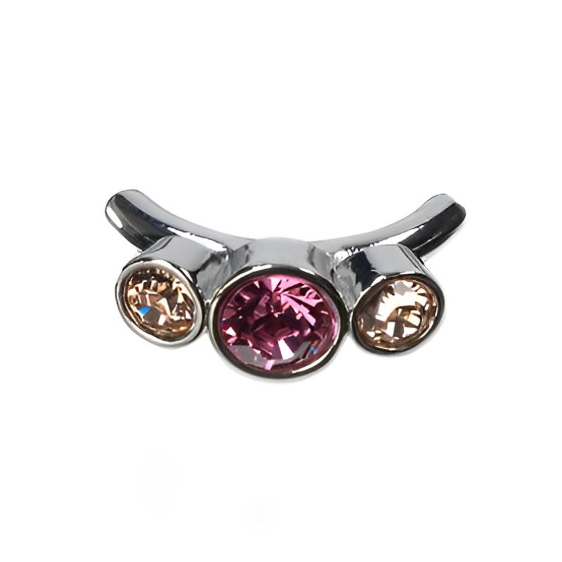 Preciosa Glasschliffperle zum Stecken für PVC-Schläuche 19mm light rose fuchsia