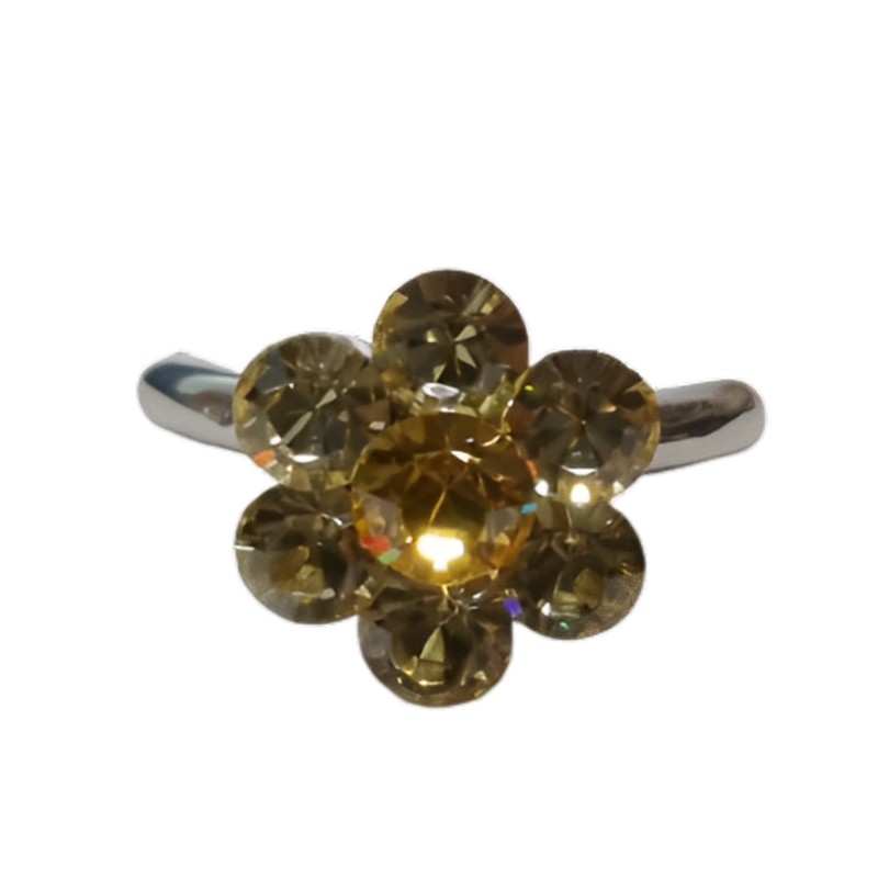 Preciosa Glasschliffperle zum Stecken für PVC-Schläuche 13mm topas