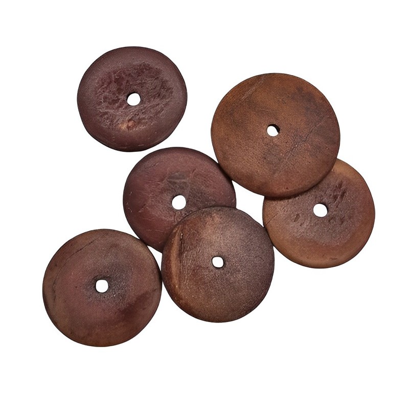 Kokosperle Scheibe rostbraun 23mm