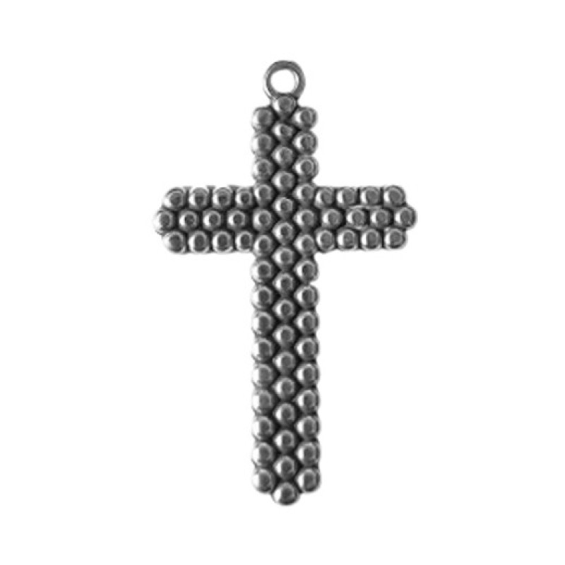 Metallanhänger Kreuz silber