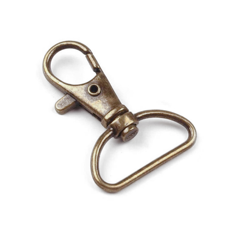 Karabinerhaken mit Halbring bronze