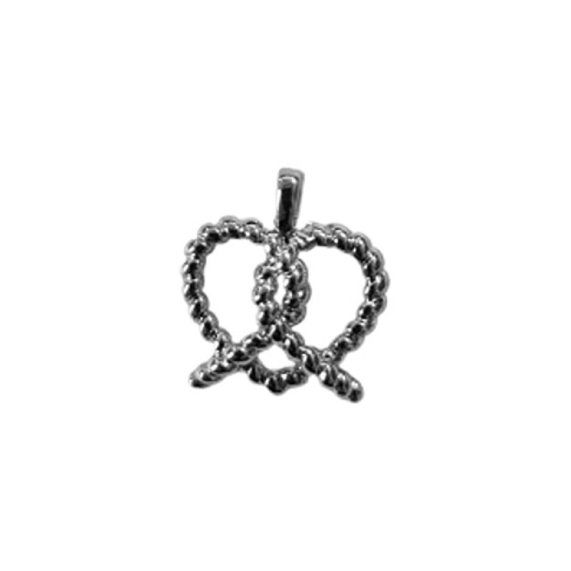 Brezelanhänger silber 20x17mm Charivari Tracht