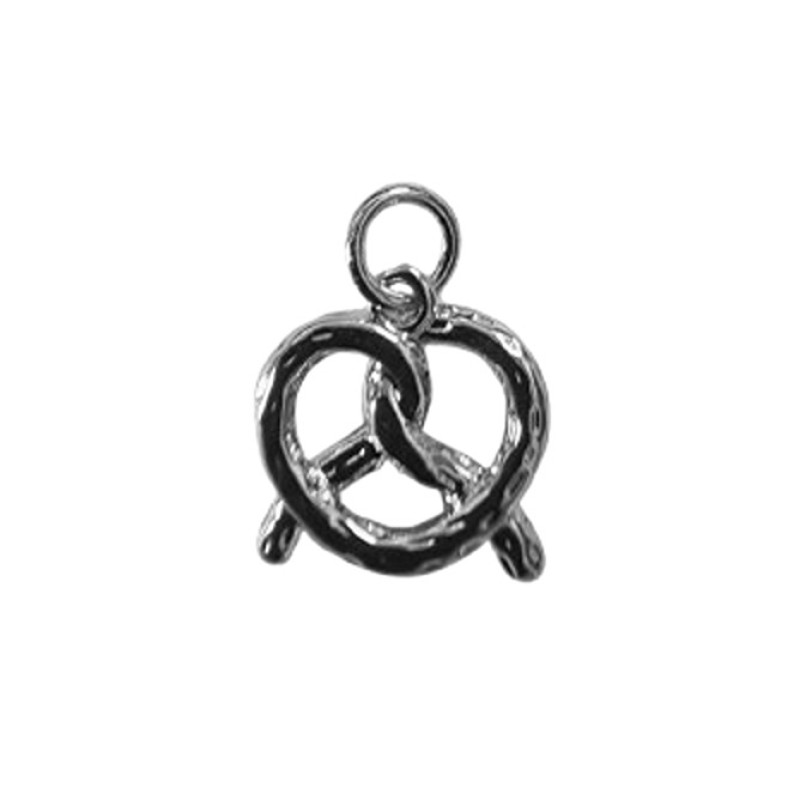 Brezelanhänger silber 17x15mm Charivari Tracht