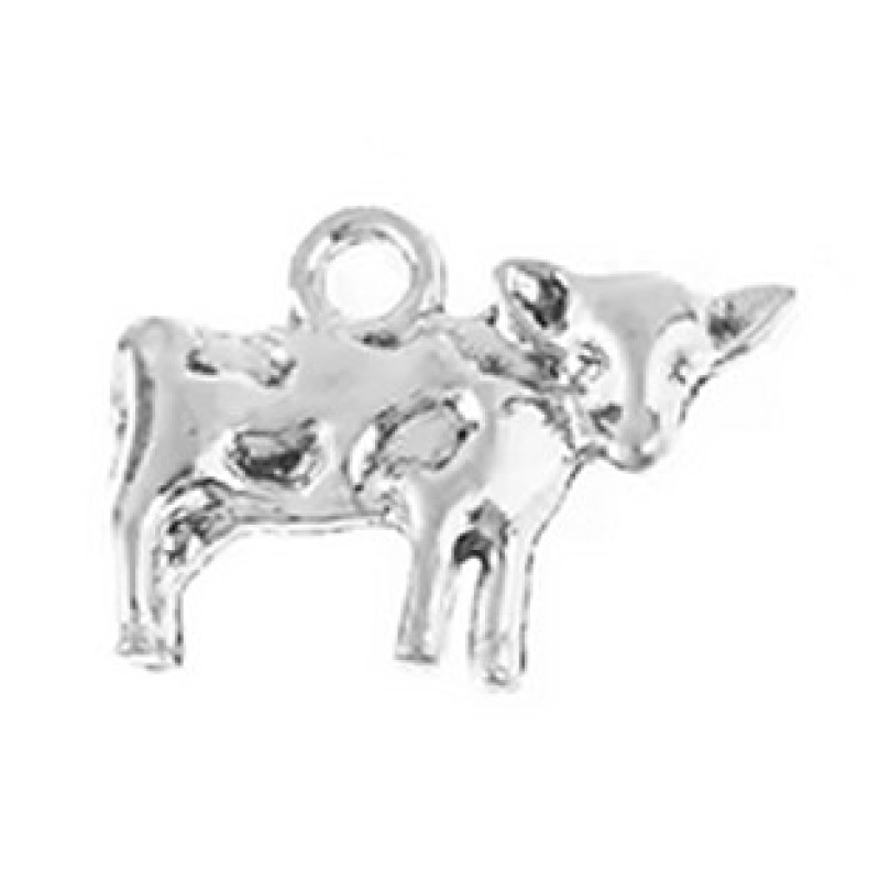 Charm Kuh Rindviech 18mm silber