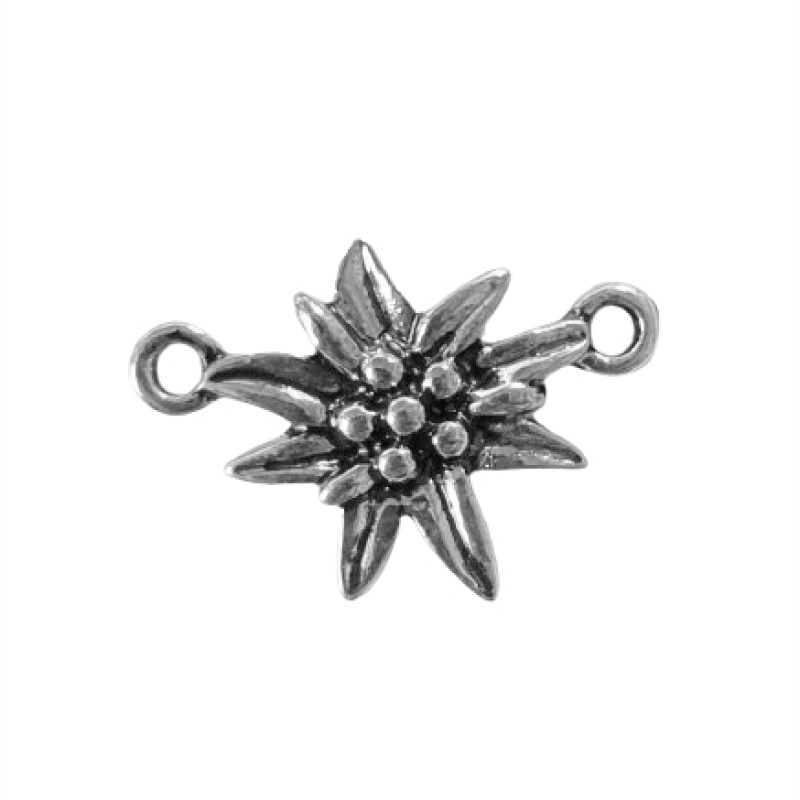 Anhänger Edelweiß 20mm silber 2 Ösen